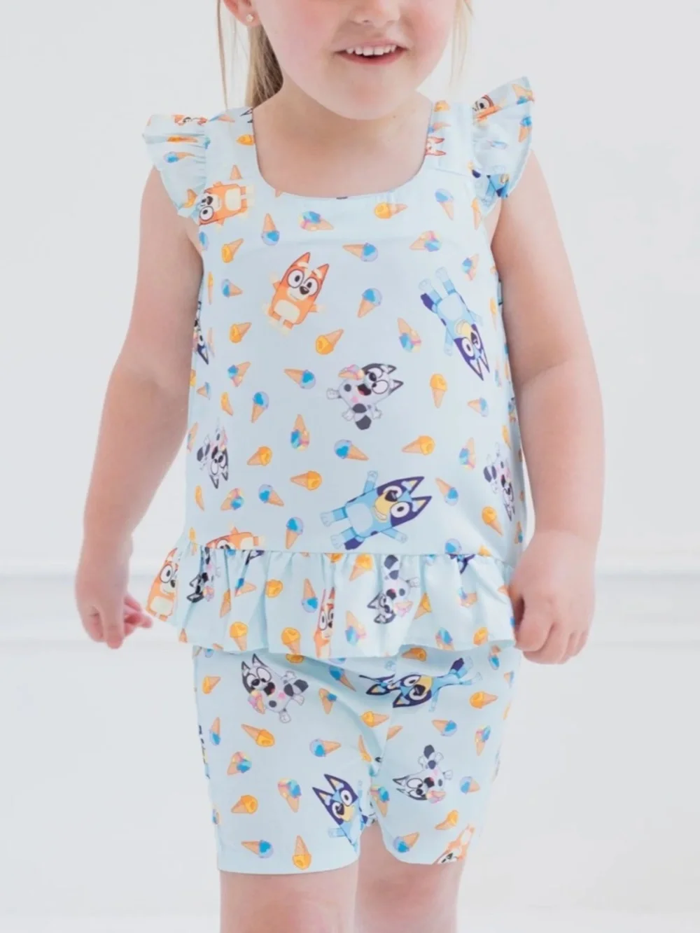Bluey Bingo Matching Family Tank Top & Shorts Outfit Set Size 3T